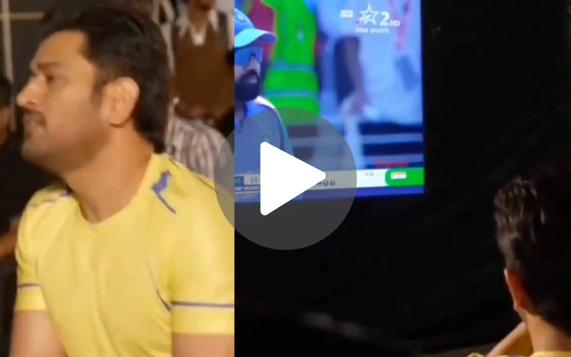 [Watch] Captain Cool MS Dhoni Gets Behind His Teammates; Watches IND vs PAK Live